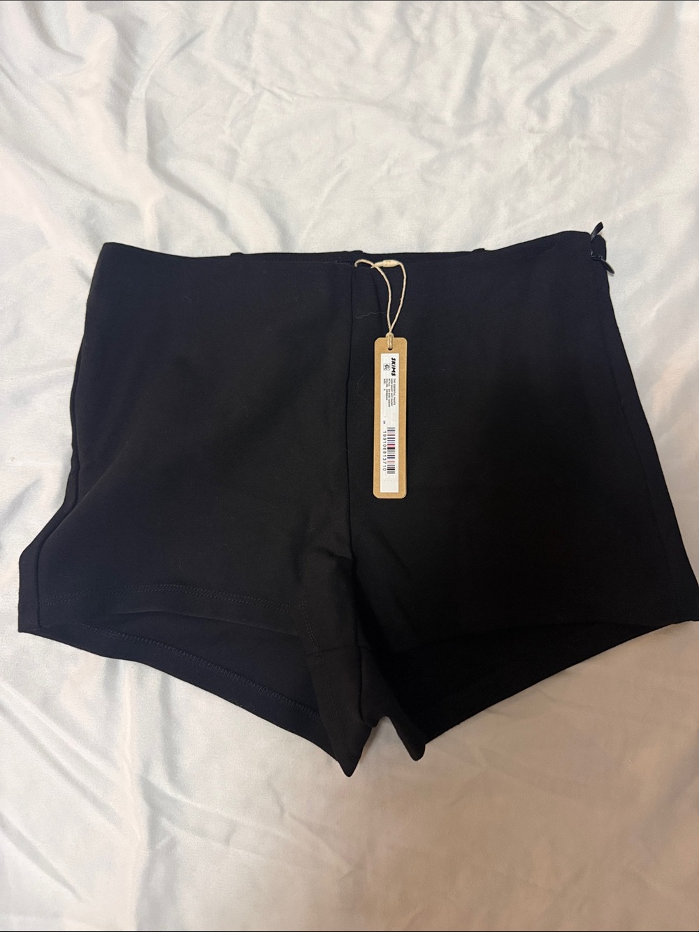 SKIMS Black High-Waist Stretch Shorts